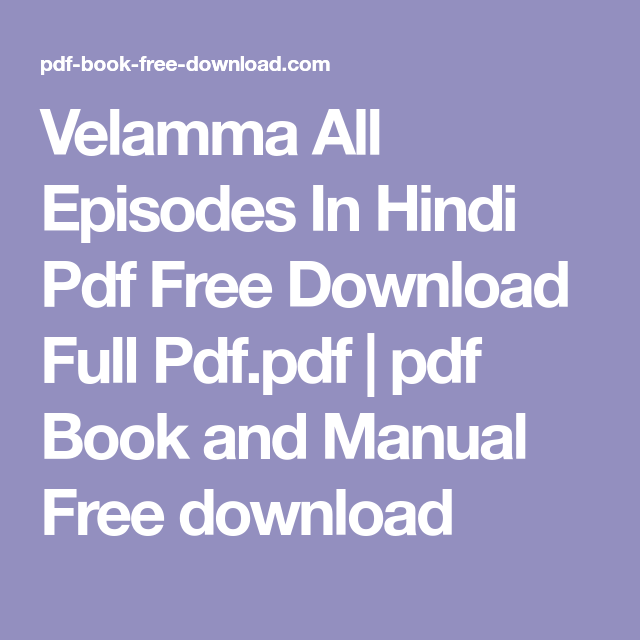 velamma free all episode pdf